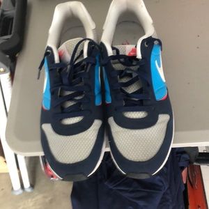 Size 13 baby blue, navy blue & white Nike